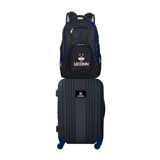 CLCNL108: NCAA Connecticut Huskies 2 PC ST Luggage / Backpack
